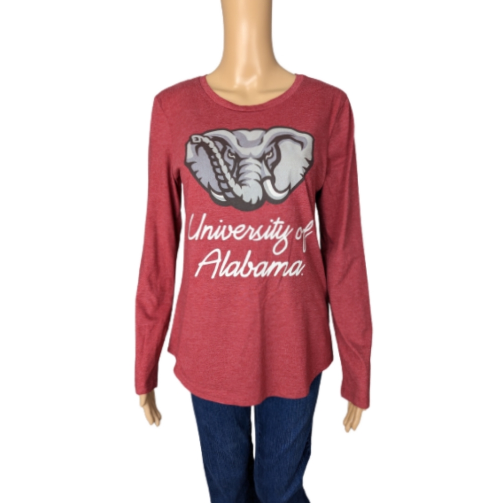 University Tee Alabama Crimson Tide Mascot Long Sleeve Tee M